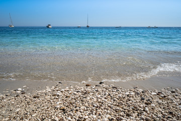 Clear azure coloured sea water, Sardinia, Italy