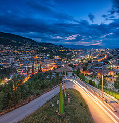 Sunset view of Sarajevo, Bosnia