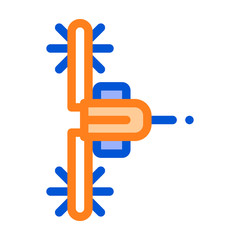 Agronomy Seeding Trailer Vector Thin Line Icon. Agricultural Seeding Tractor For Pulling Ploughing On Farm Field. Machinery Transport Linear Pictogram. Illustration