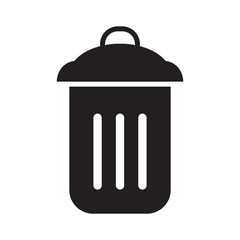 Trash icon vector in trendy style design