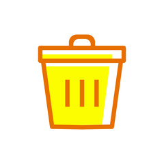 Trash icon vector in trendy style design