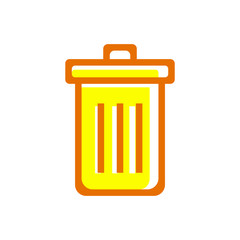 Trash icon vector in trendy style design
