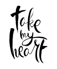 Hand lettering grunge card with textured handcrafted doodle letters in retro style