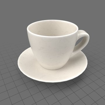 Empty coffee cup and saucer
