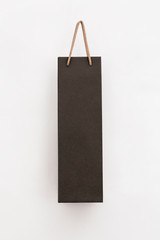 charcoal black paper bag for wine