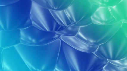 blue abstract background, 3d illustration of blue liquid abstract organic shape, wallpaper