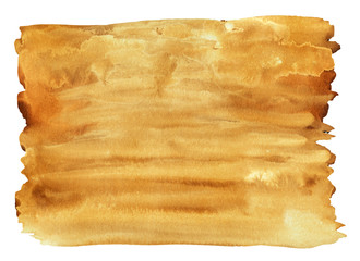 Abstract watercolor brown coffee background. Hand painted illustration. Creative brushed vibrant wallpaper.