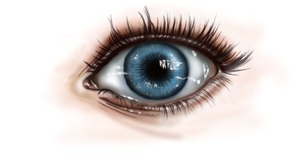 Auge gemalt