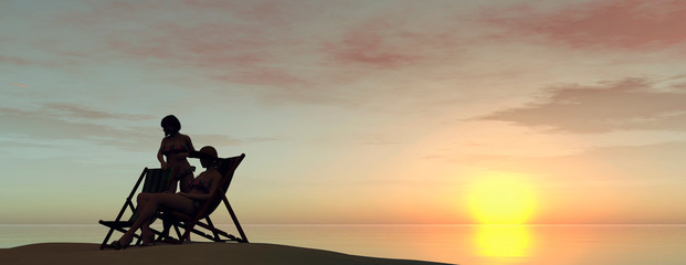 woman sunbathing on a sunbed