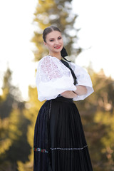 Slovak folklore. Slovakian folklore girl.