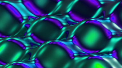 green liquid abstract organic form, seamless loop animation