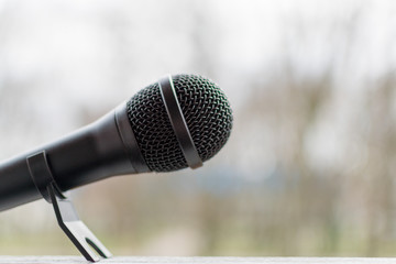 New black microphone
