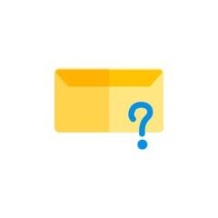 message icon design flat style, mail icon, question icon, logo and presentation template