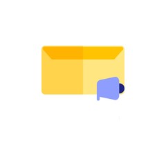 message icon design flat style, mail icon, broadcast icon, logo and presentation template
