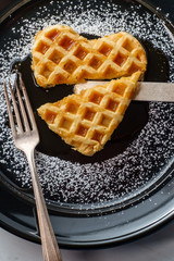 Broken Heart Shaped Waffle