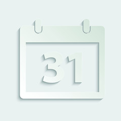 Paper calendar icon vector, calendar sign