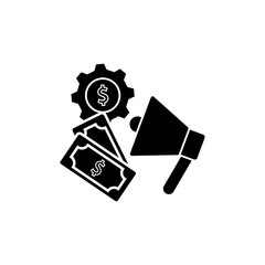 Megaphone money dollar icon. Simple business intention icons for ui and ux, website or mobile application