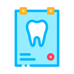 Dental X-ray Image Stomatology Vector Sign Icon Thin Line. Stomatology Dentist Equipment And Device Linear Pictogram. Medical Healthcare And Treatment Therapy Contour Illustration
