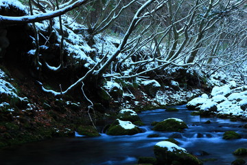冬の元滝伏流水