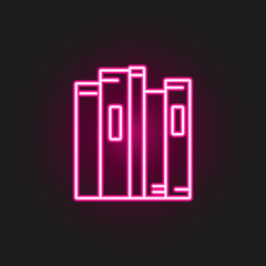 pile of books neon style icon. Simple thin line, outline vector of education icons for ui and ux, website or mobile application