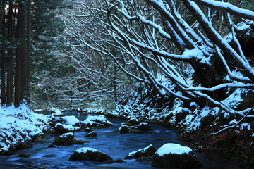 冬の元滝伏流水