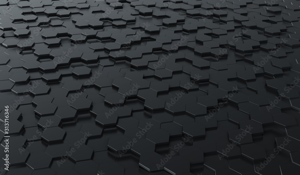 Poster futuristic surface honeycom hexagon pattern