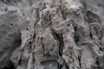 Close-up rock formation with cracks background texture