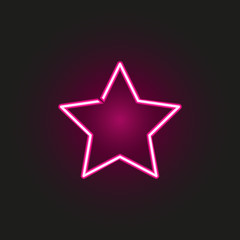 star neon style icon. Simple thin line, outline vector of web icons for ui and ux, website or mobile application