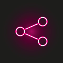 conjugate neon style icon. Simple thin line, outline vector of web icons for ui and ux, website or mobile application