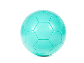 Isolated green football on a white background