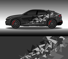 Car wrap decal design vector, custom livery race rally car vehicle sticker and tinting. © 21graphic