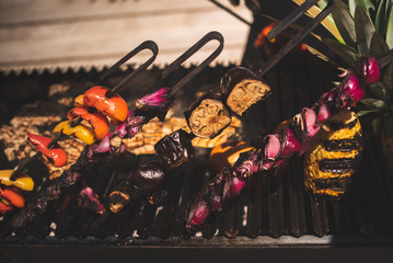 Los Cabos, Baja California, Mexico - Oct 2019 Barbecue is a cooking method, techniques include smoking, roasting or baking, braising and grilling