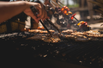 Los Cabos, Baja California, Mexico - Oct 2019 Barbecue is a cooking method, techniques include...