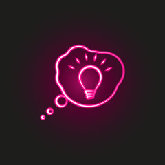 brainstorming, business, idea hand drawn neon style icon. Simple thin line, outline vector of business icons for ui and ux, website or mobile application