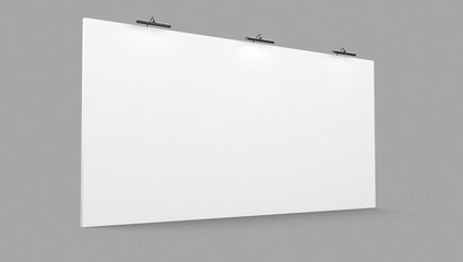 White Backdrop with Lights at the Top, 3D rendering