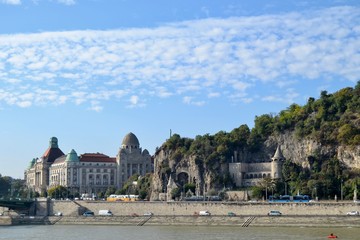 Budapest Hungary Gellert Hill  scene by the Danube River