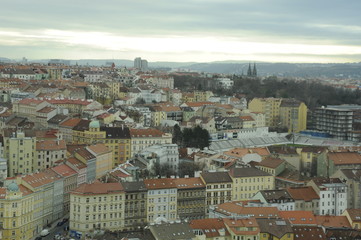 Fototapeta na wymiar Aerial view of Prague Czech Republic