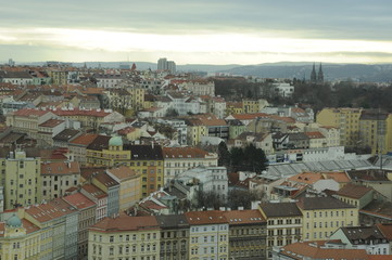 Fototapeta na wymiar Aerial view of Prague Czech Republic