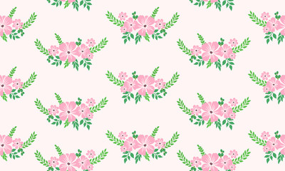 Elegant flower pattern Background for valentine, with unique and seamless pink rose flower design.