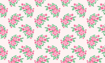 Elegant flower pattern Background for valentine, with unique and seamless pink rose flower design.