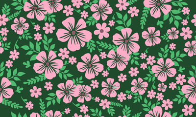 Elegant floral pattern background for valentine, with unique leaf and flower drawing.