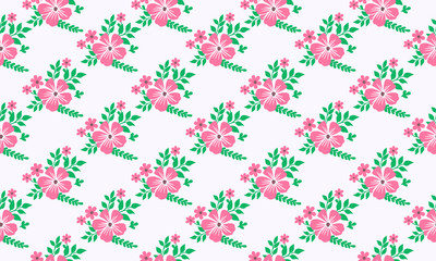 Flower pattern background for Valentine, with beautiful pattern leaf and flower.