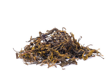 Leaf dry in isolated white background