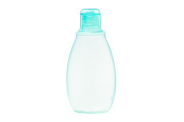 shower gel bottle close-up on a white background isolated with clipping path