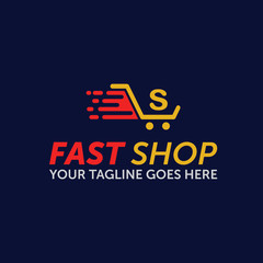 Obraz premium fast shop logo design inspiration