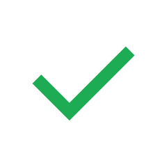 Checkmark tick green icon. Approval check mark 