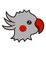 Nymphensittich Kopf Design 