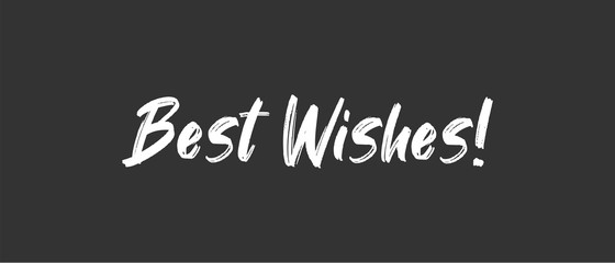 Best wishes text, calligraphic lettering message