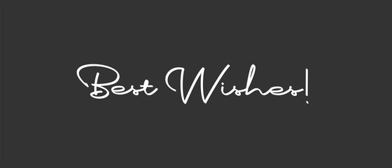 Fototapeta na wymiar Best wishes text, calligraphic lettering message