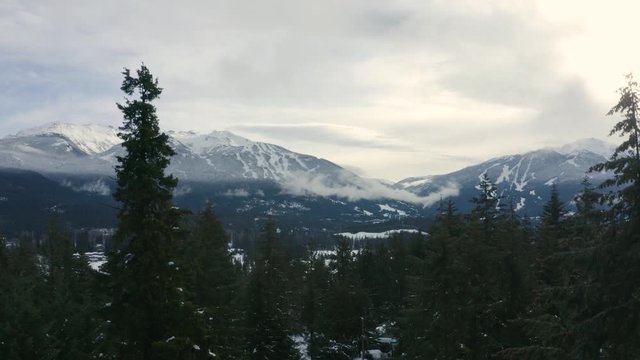 Whistler and Blackcomb Mountains Aerial Drone Reveal 